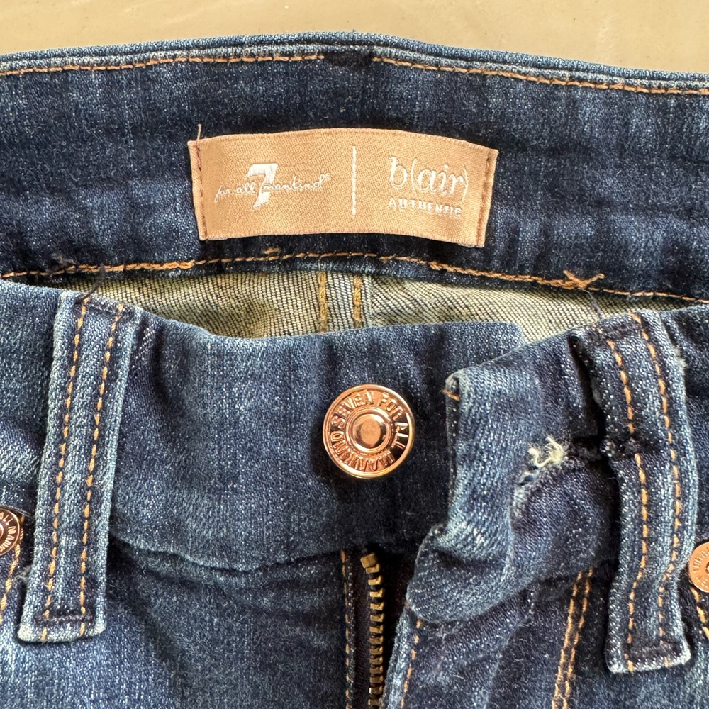 7 For All Mankind “Blair” Blue Boot Cut Jeans -25 - Picture 9 of 12